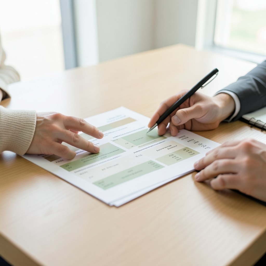 Advisor and client reviewing quarterly backup test results on printed charts
